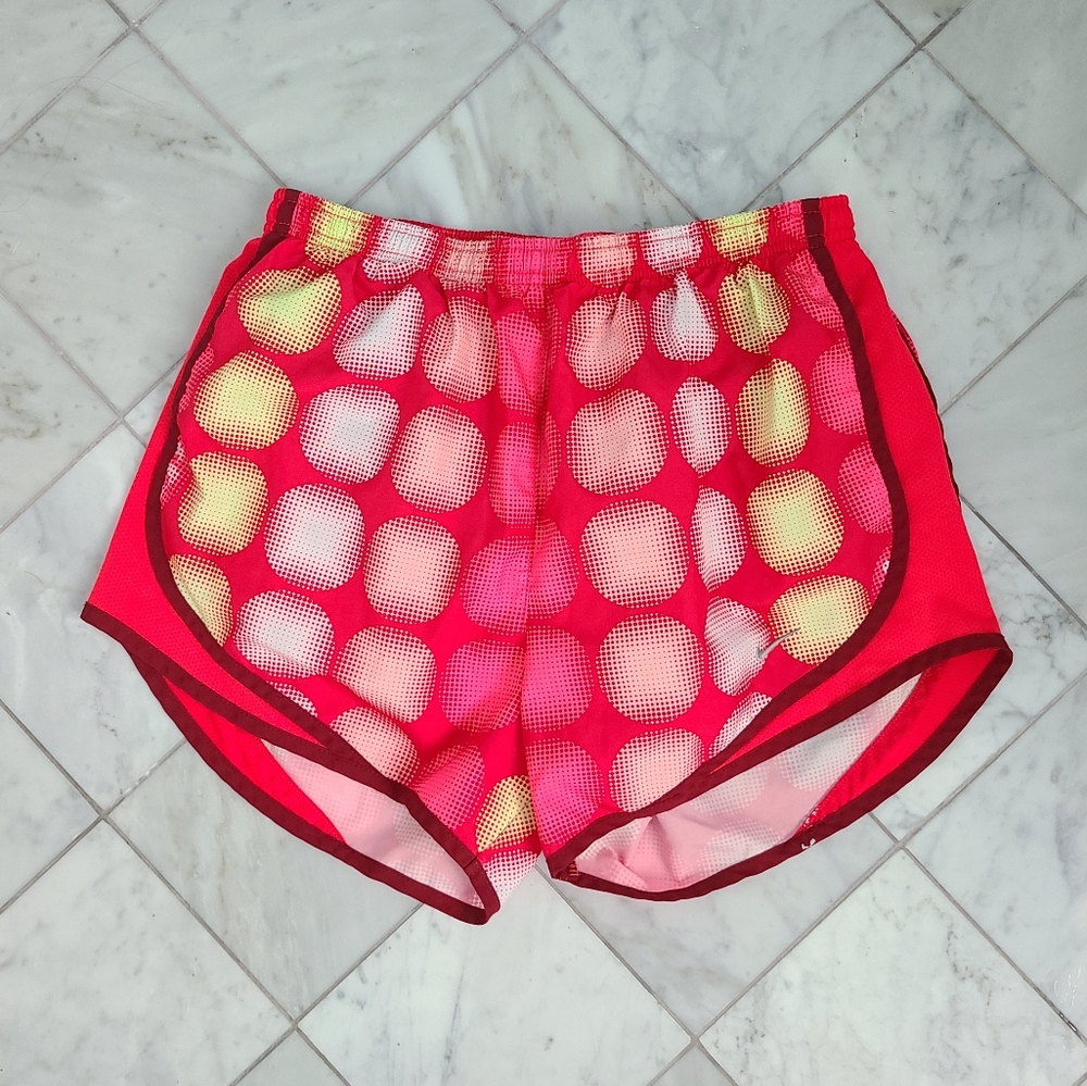 Nike Tempo Running Shorts Pink Polka Dots Small